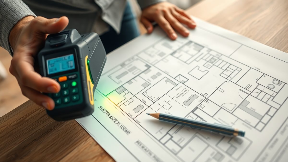 Releveul unui apartament cu 3 camere, cu cotele încăperilor, pregătit pentru documentația cadastrală